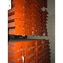 Racking Beam Teardrop Used 96''L x 3.5&quot;H x 1.5 Rolled-in-step Old/New-Style, Orange