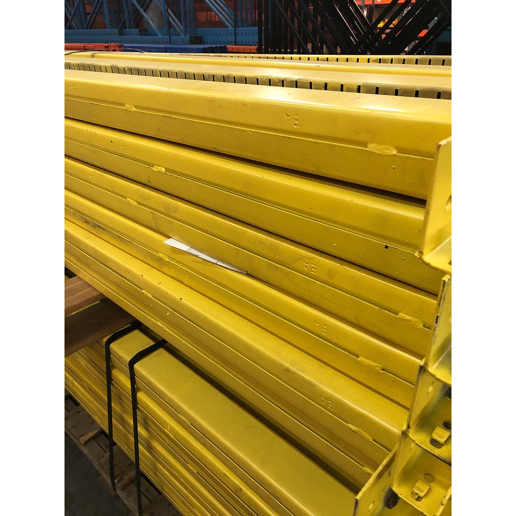 Racking Beam RR USED 108&quot;L x 4.75&quot;H x 1.5&quot;W Rolled-in-step 1.5/8&quot; Yellow, Cap 5790 lbs